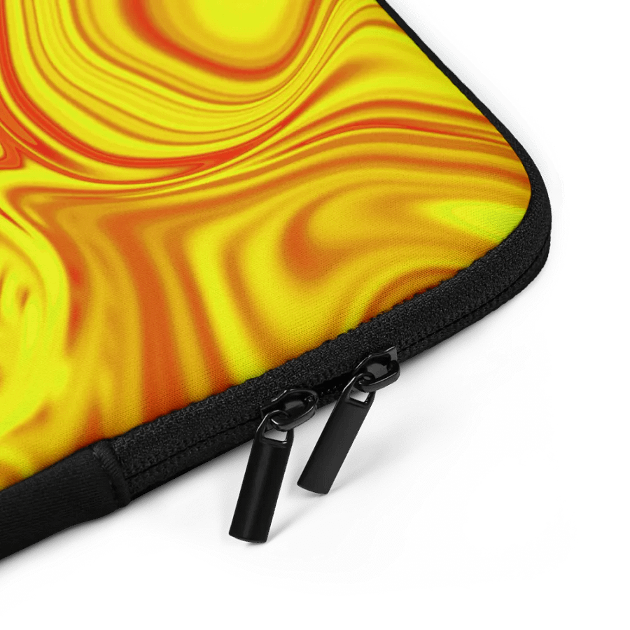 Laptop Sleeve - Yellow and Red Digital Fluid Art product image (5)
