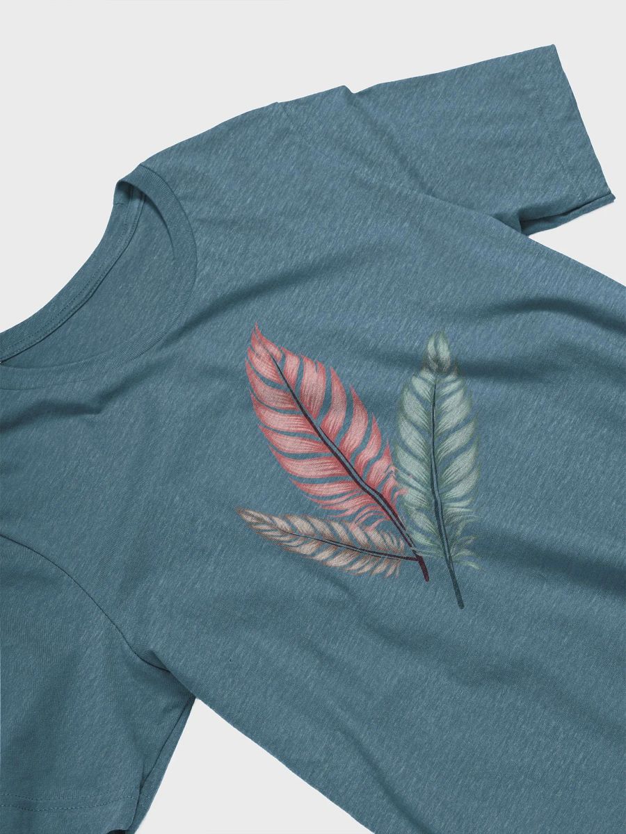 Three Feathers T-Shirt, Boho Feather Art Tee, Minimalist Nature-Inspired Graphic Shirt, Tribal Aesthetic Clothing, Unique Gift for Her product image (7)
