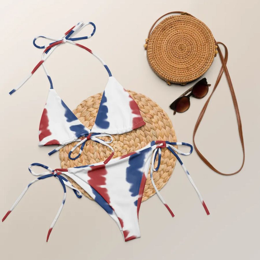 All-Over Print String Bikini - Stripes product image (8)