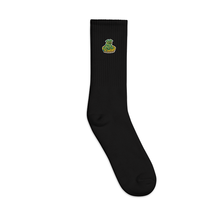 'cowseatpie' Embroidered Crew Socks product image (1)