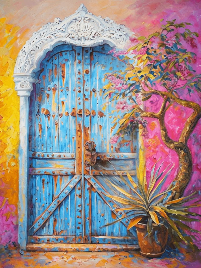 Vibrant Doorway Framed Matte Poster product image (1)