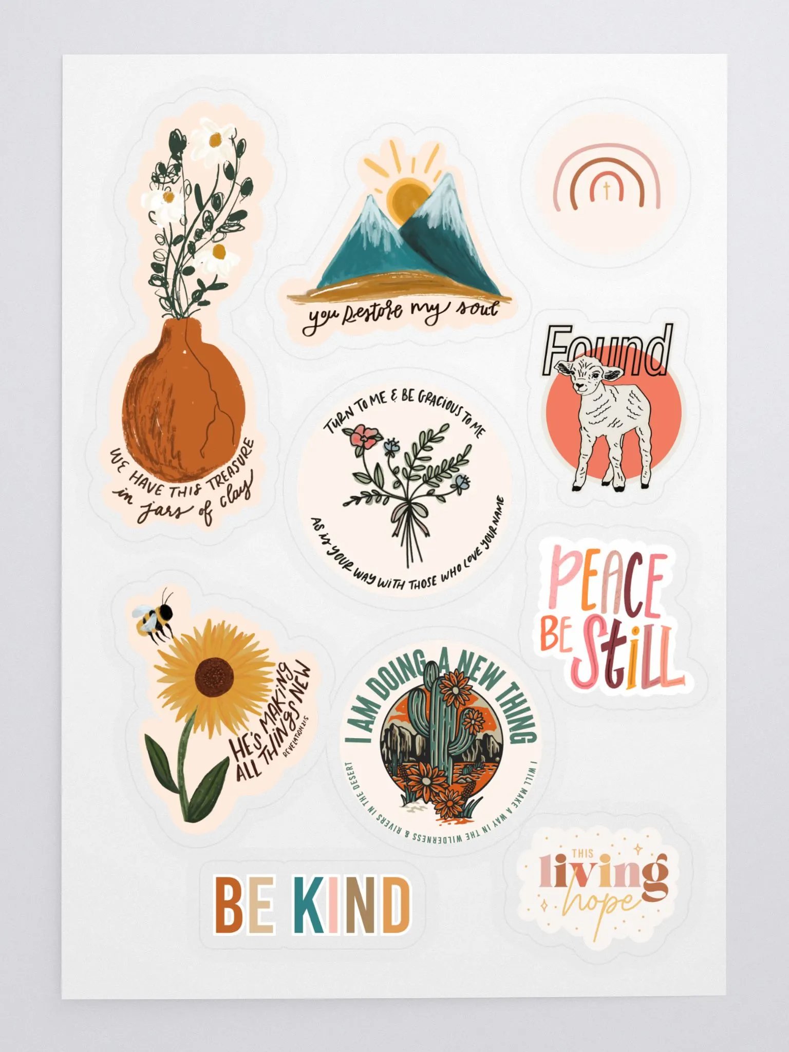 8.5 in x 6 Sticker Sheet - 10 Original Artwork Stickers product image (3)