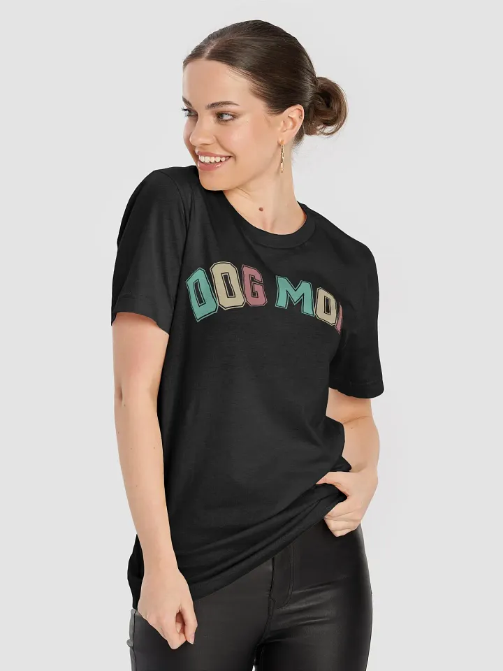 Dog Mom Colorful College Letterblock T-Shirt product image (1)