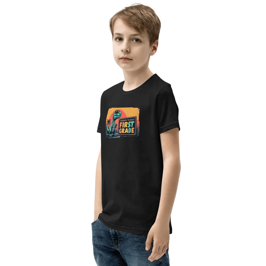 Dino Crush First Grade Youth T-Shirt product image (4)