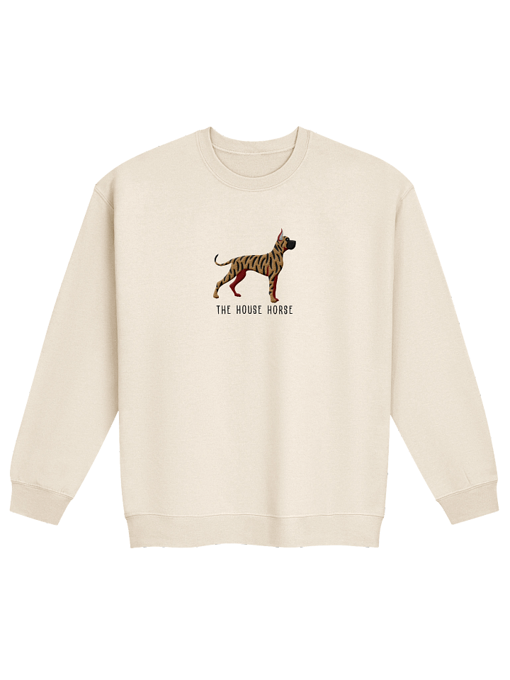 The House Horse Sweatshirt (Embroidered) of a Great Dane(Brindle, Cropped Ears) product image (21)