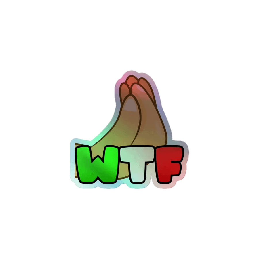 WTF Holographic Sticker product image (1)