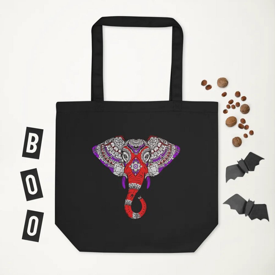Indian Elephant Canvas Tote product image (3)