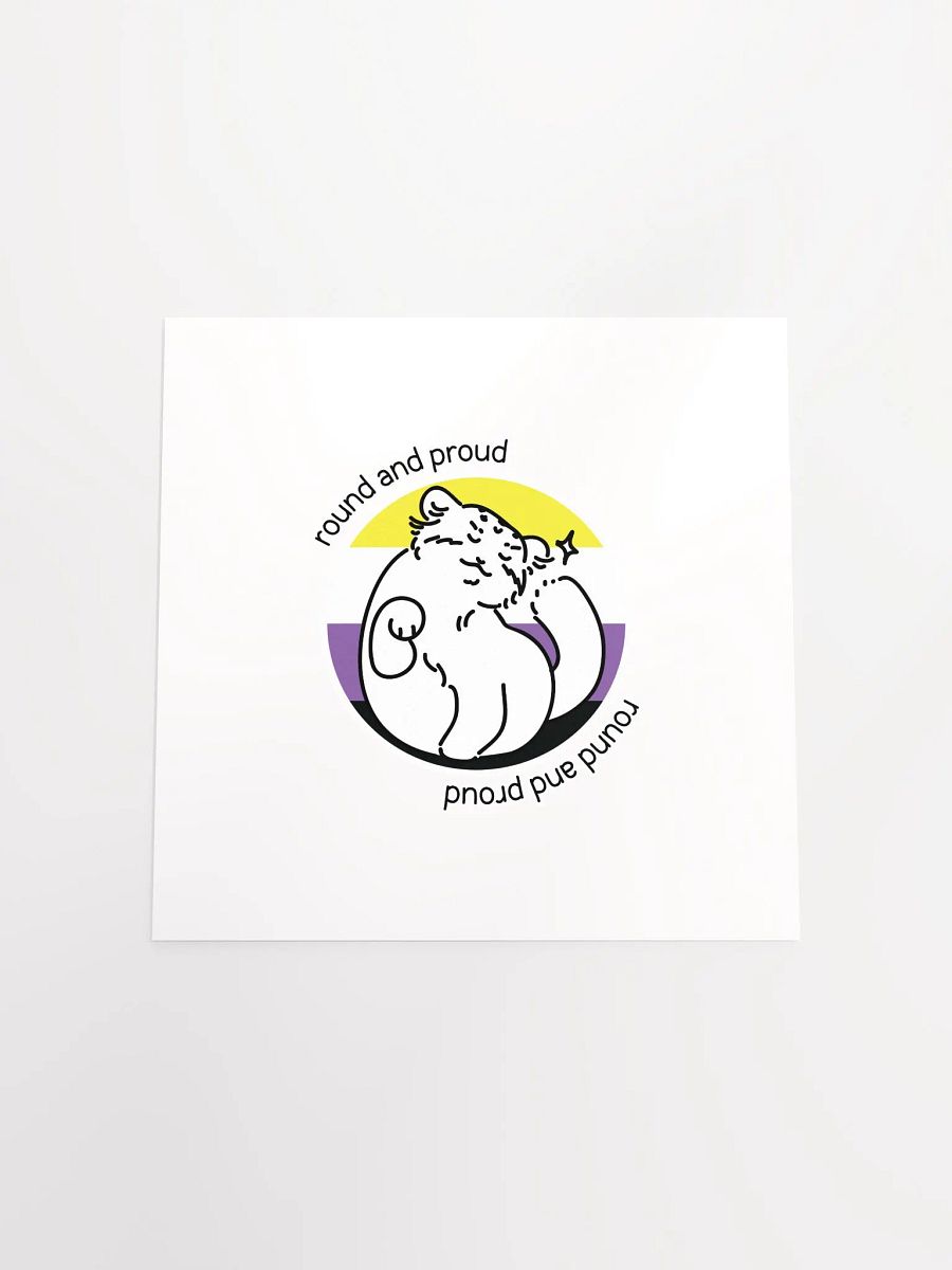 Round and Proud Manul Nonbinary Version - Matte Poster product image (4)