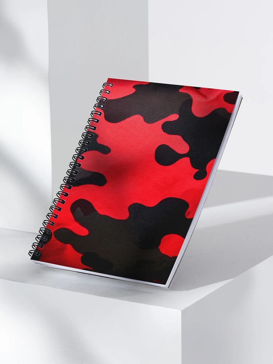 Spiral Notebook black and red camo product image (3)