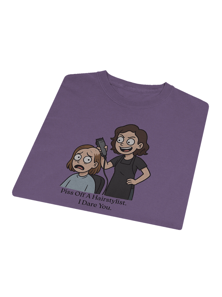 “Piss Off A Hair Stylist. I Dare You.” Funny Stylist Long Sleeve T-Shirt | Sarcastic Hairdresser Long Sleeve Tee product image (1)