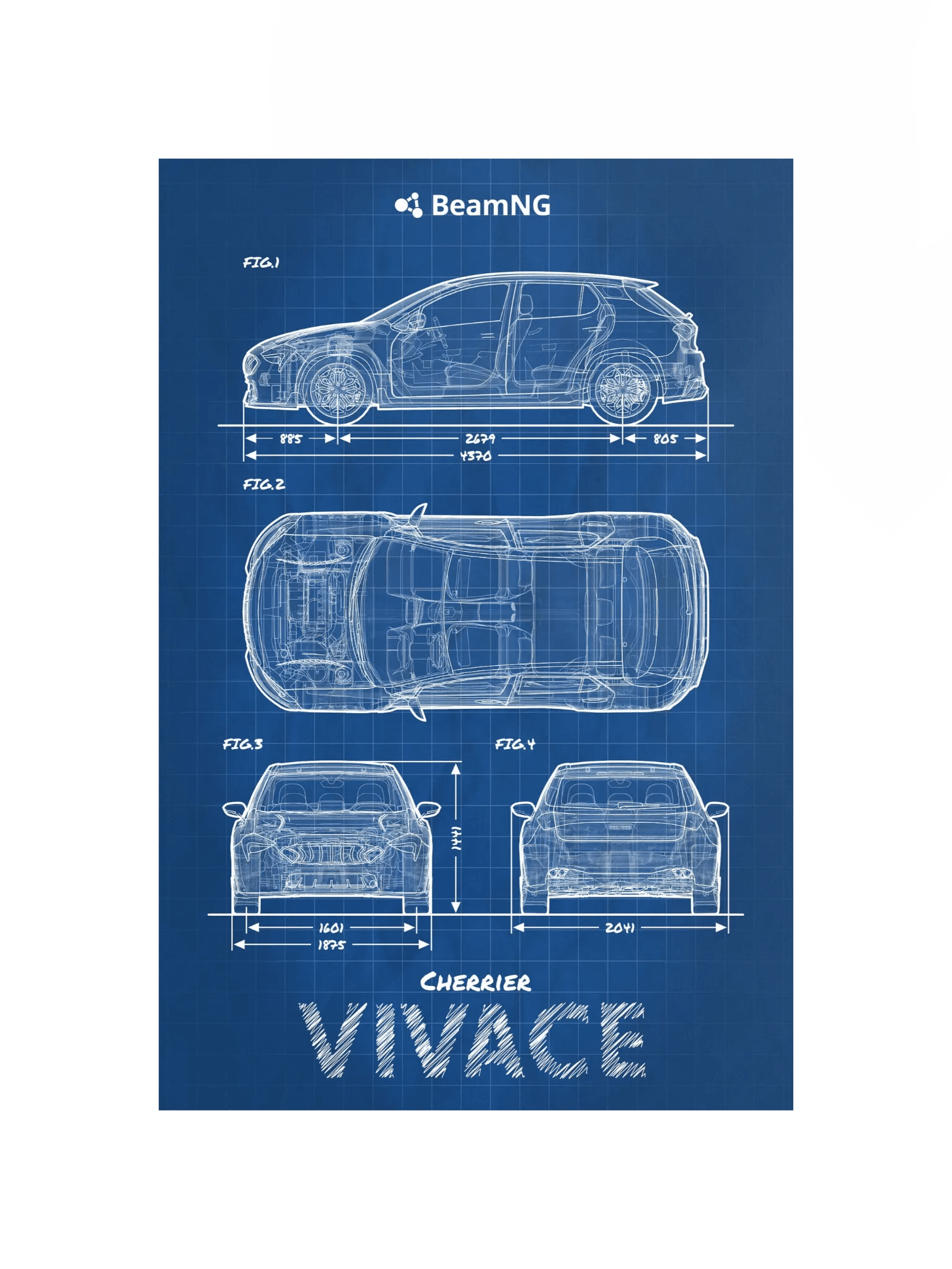 Cherrier Vivace Blueprint Poster product image (2)