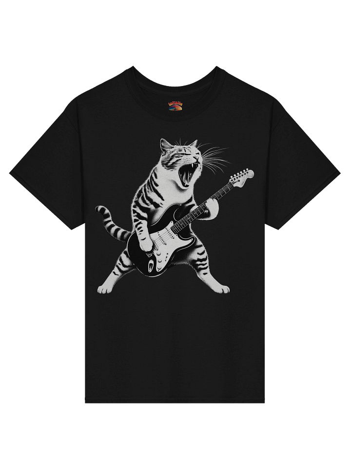 CAT PLAYING GUITAR T-SHIRT product image (3)
