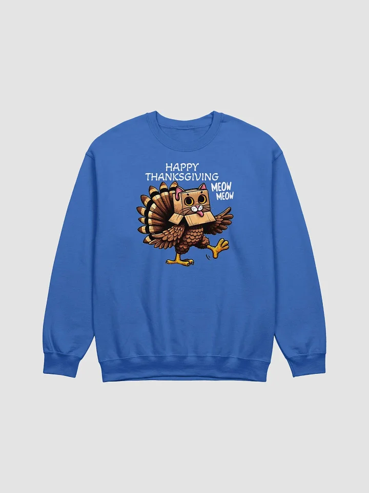 Happy Thanksgiving Meow White Letters Sweatshirt product image (1)