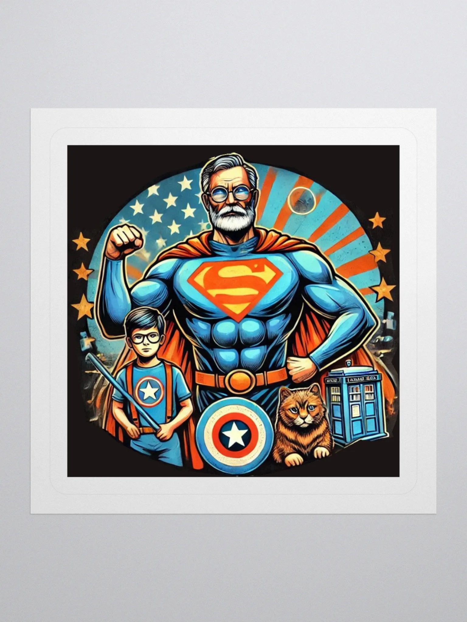 Superhero Family Kiss Cut Stickers Set product image (3)