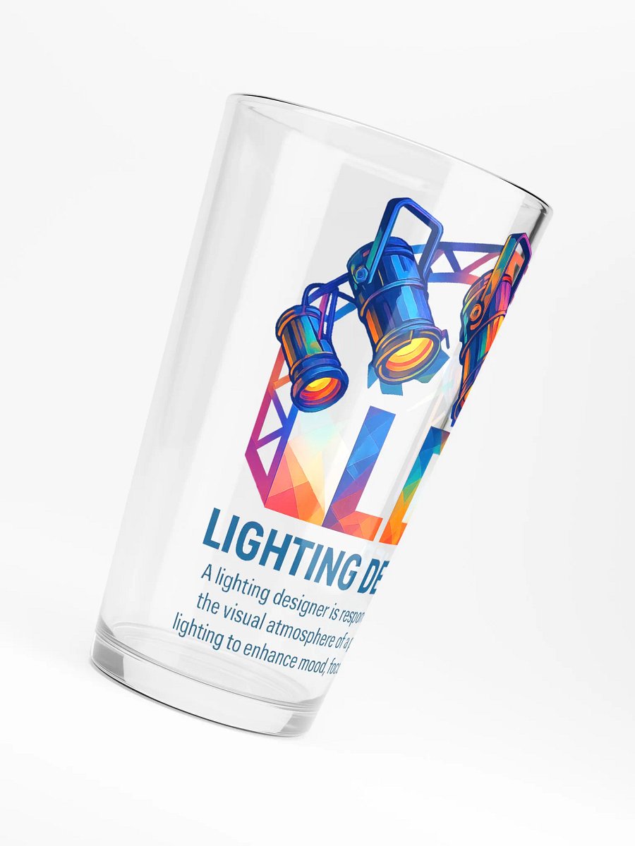 Theatrically Jerry: "LD (Light Designer) Prismatic Series" Premium Theatrically Jerry: "LD (Light Designer) Prismatic Series" Pint Glass product image (6)