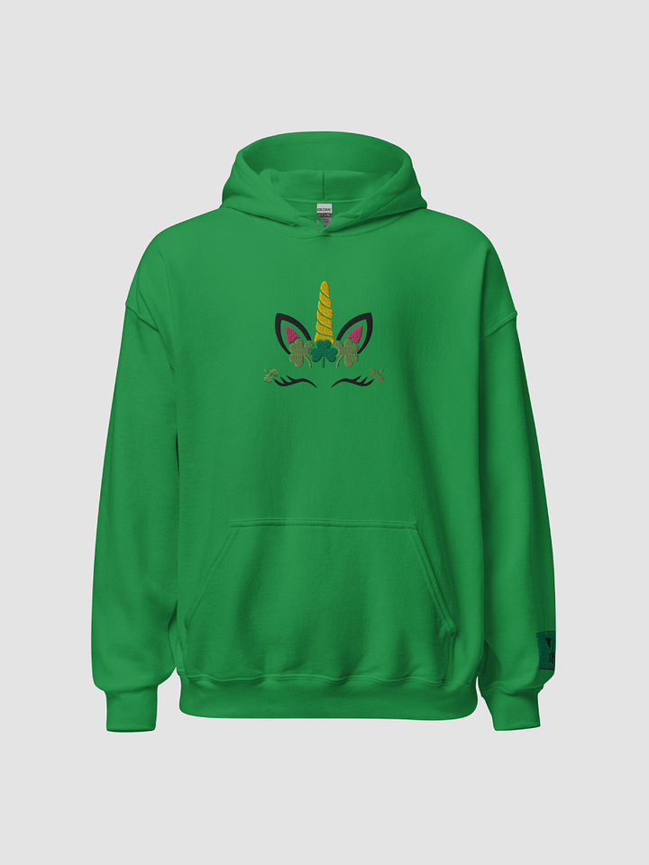Irish Unicorn ☘️ Heavy Blend Hoodie with Multicolour Embroidery product image (1)