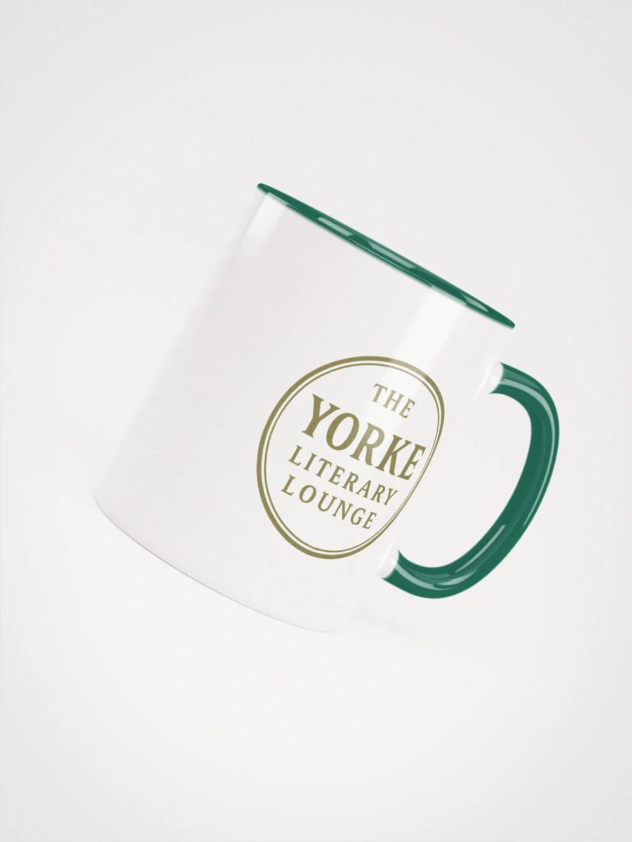 The Yorke Literary Lounge Ceramic Mug White & Dark Green product image (4)
