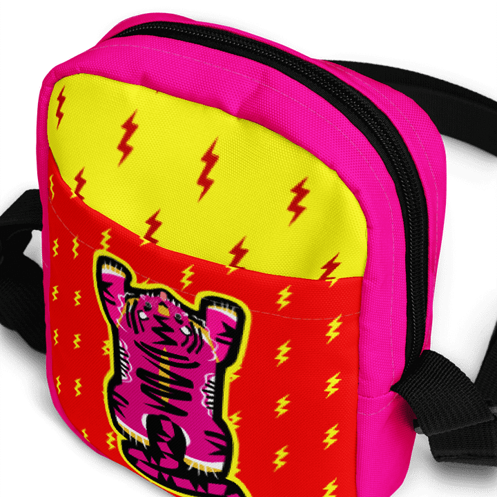 Pink Electric Tiger with Red and Yellow - Crossbody Bag product image (2)
