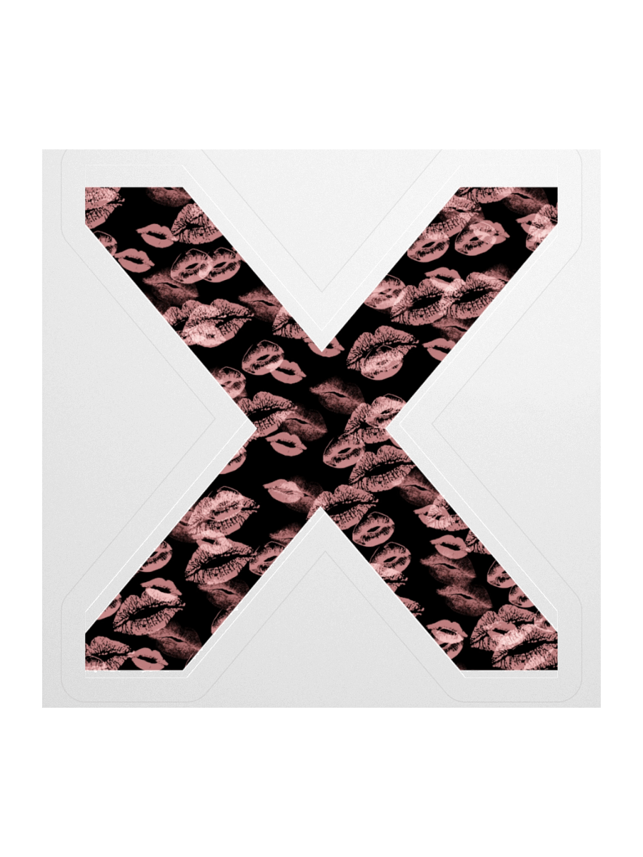 Black X Pink Lipstick Kisses | Kiss-cut Sticker product image (1)