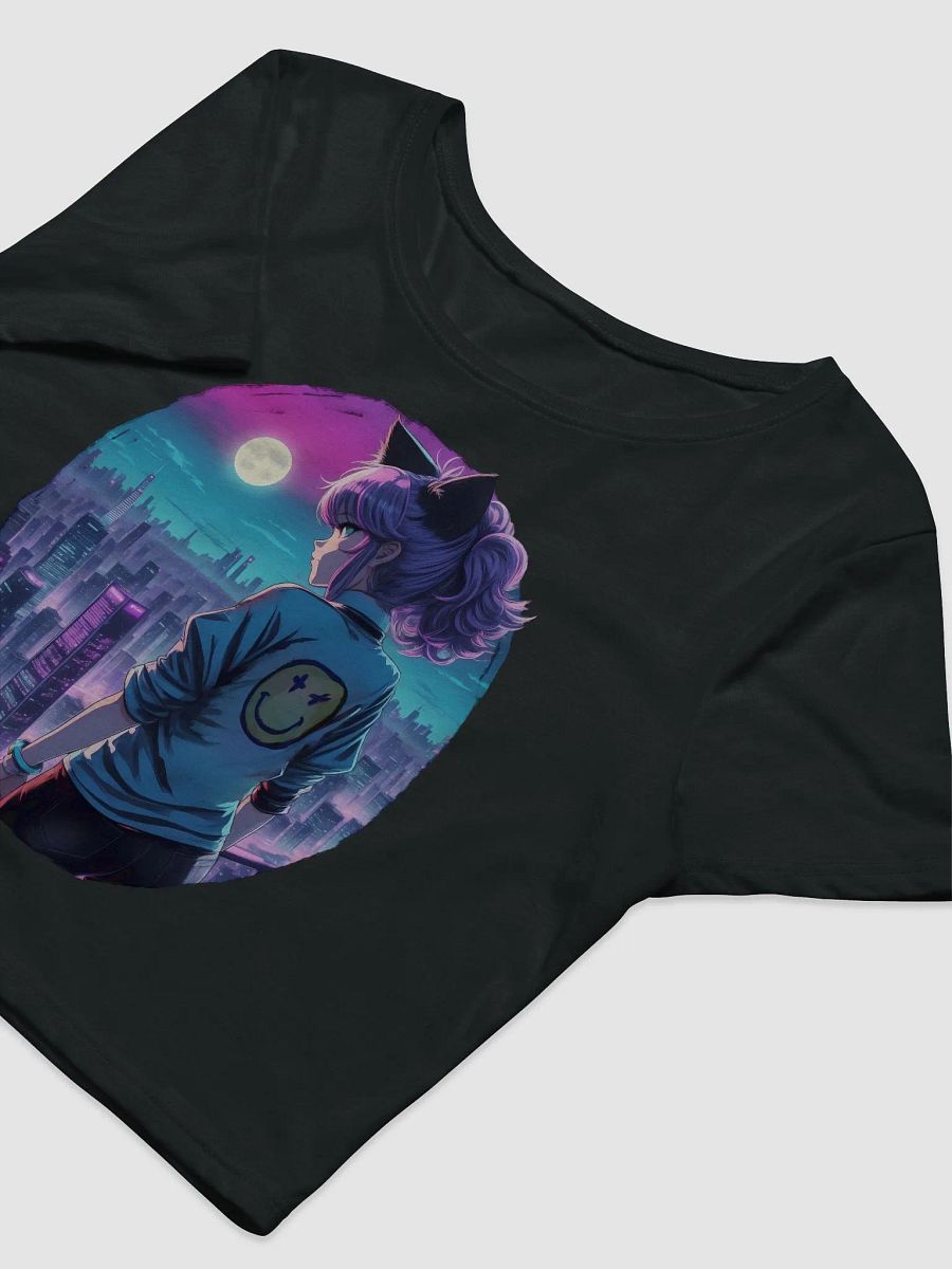 Anime Catgirl Rooftop (Bella+Canvas Women's Crop Tee) product image (13)