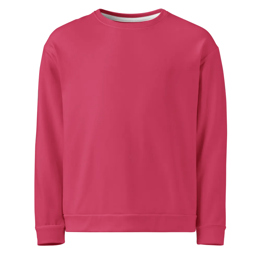 Plain Ruby Red True Summer Unisex Recycled Polyester Heavyweight Premium Sweatshirt by Treasure Pie product image (1)