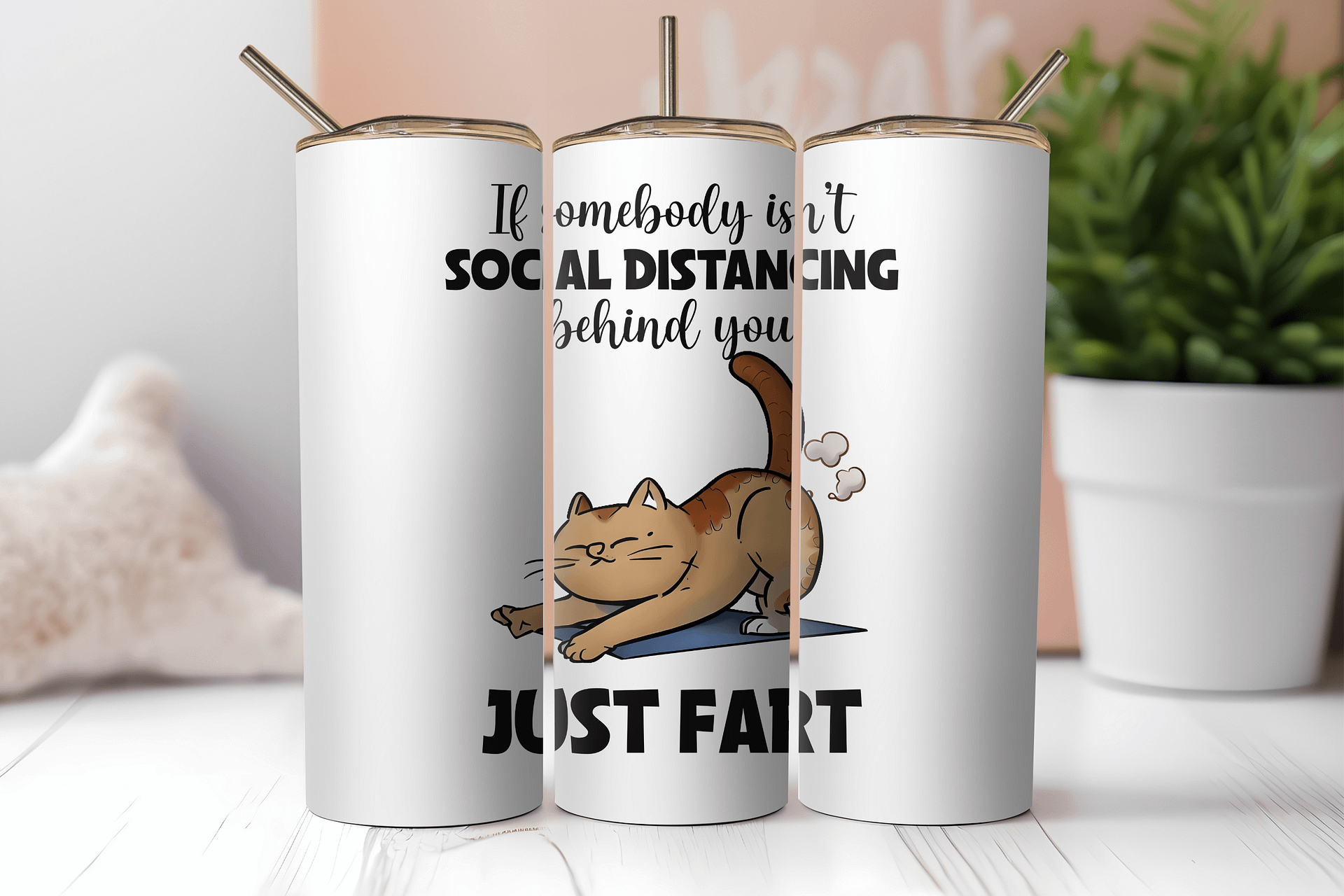 Funny Farting Car Tumbler: Keep Your Distance! product image (2)