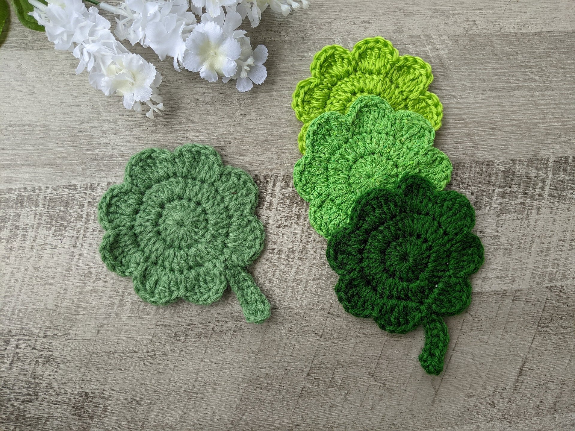 Crochet Clover Leaf Coaster Pattern product image (5)