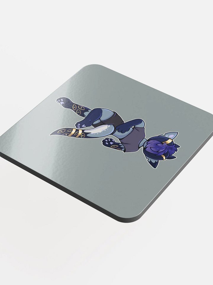Death-Pose Glossed Cork Coaster product image (1)
