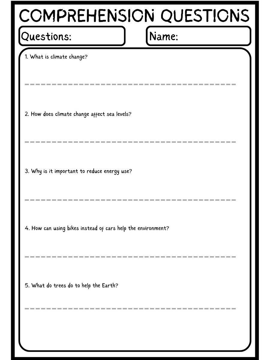 Climate Change Reading Comprehension for 4th-6th product image (3)