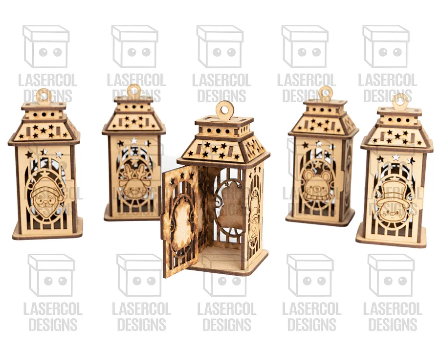 Christmas Lanterns Set With Box - Laser Cut Files product image (9)