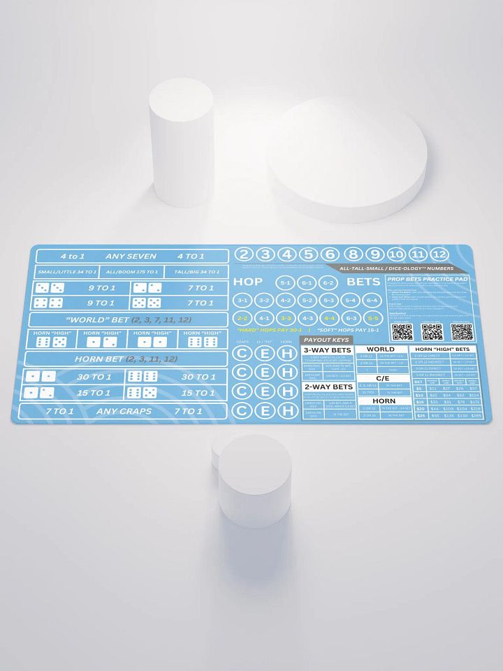 Craps Prop Box Practice Pad - Clear Blue product image (1)