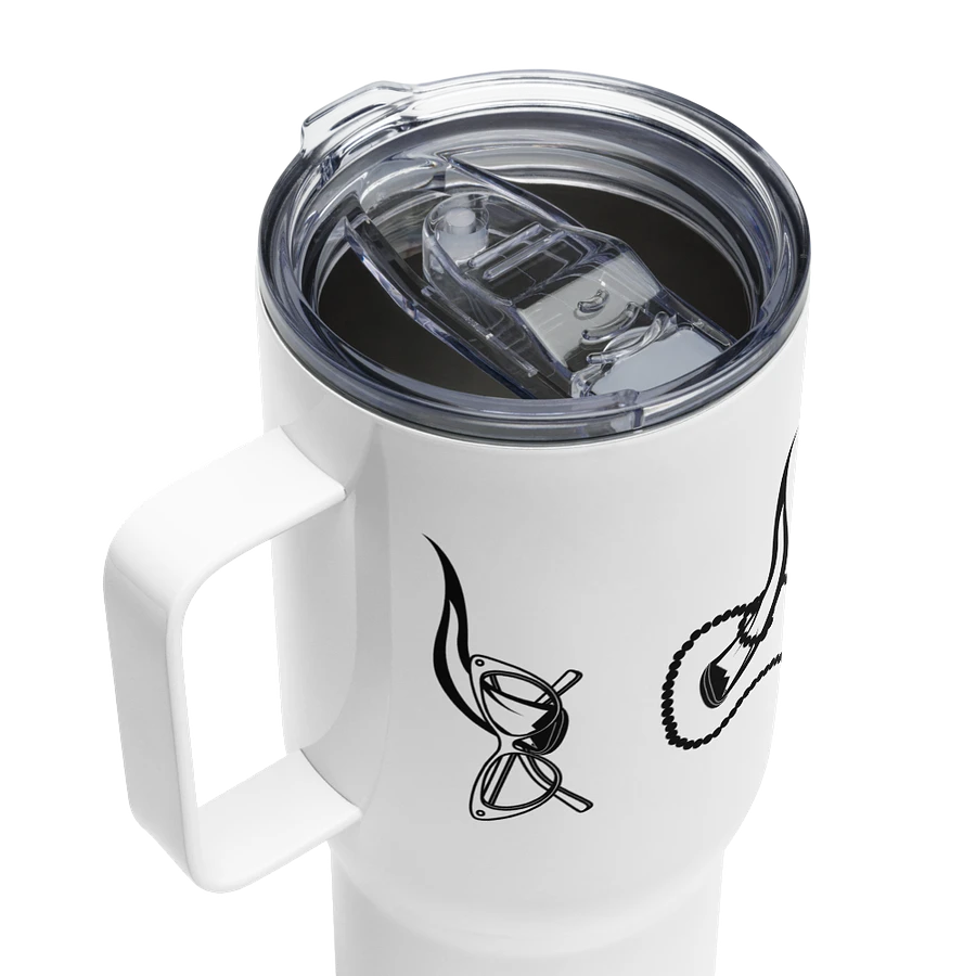 Horns, Glasses & Pearls Travel Mug product image (4)