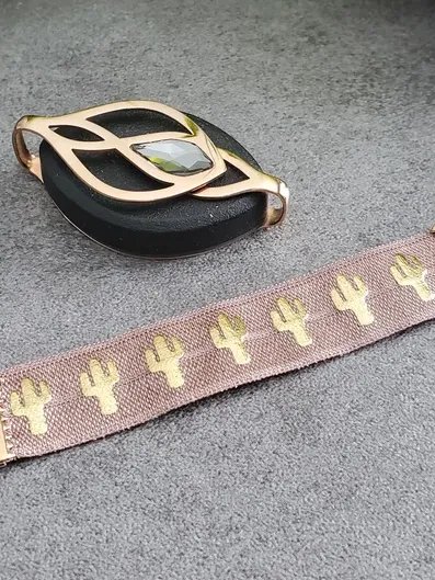 Taupe Cactus Elastic Bracelet | Handmade Accessory for Bellabeat Leaf Urban & Ivy product image (2)