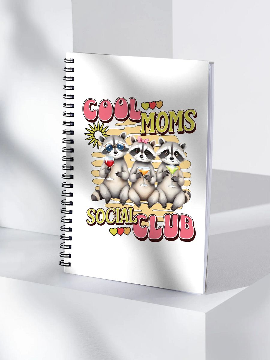 Cool Moms Social Club Raccoon Notebook product image (1)