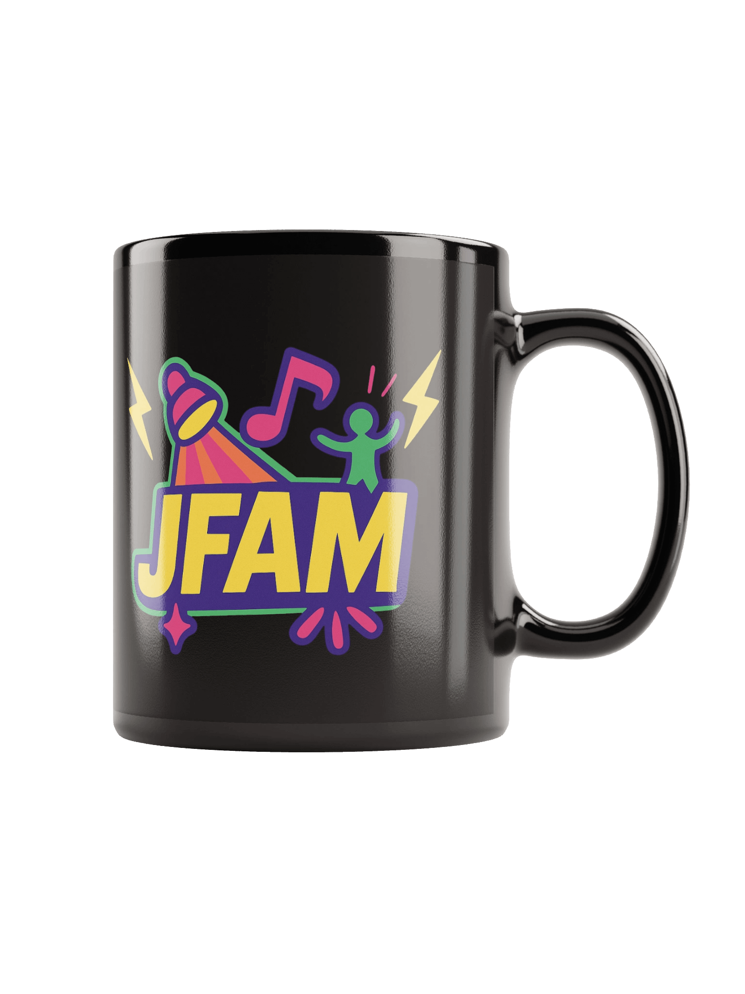 JFAM Vibrant Logo Black Mug product image (2)
