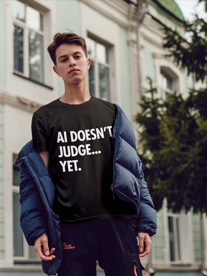 AI T-Shirt: AI Doesn’t Judge… Yet. product image (5)