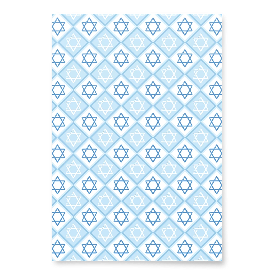 Star of David Wrapping Paper Sheets (Blue) product image (5)