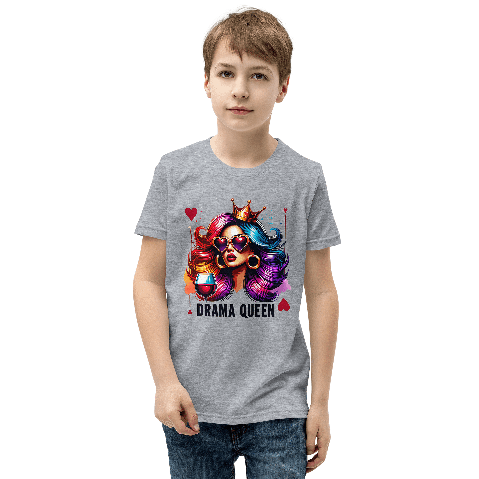 Kids Crew Neck T-Shirt Drama Queen product image (2)