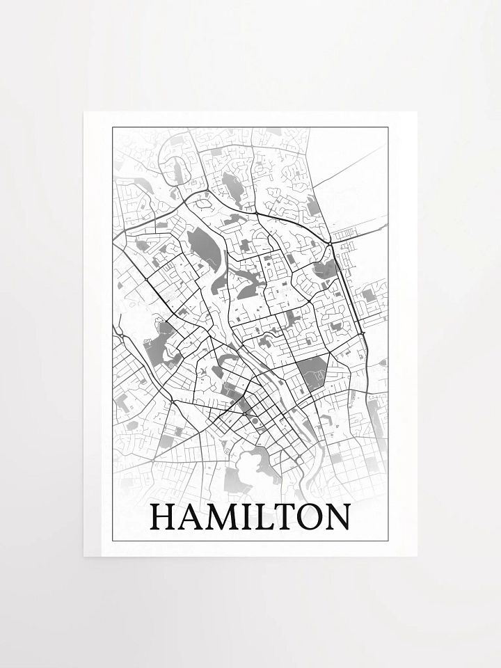 Hamilton, New Zealand, city map print product image (2)