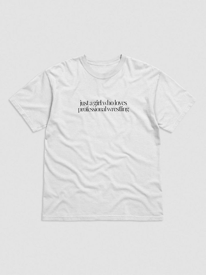 Just A (Wrestling) Girl Embroidered T-Shirt -Black Font product image (1)