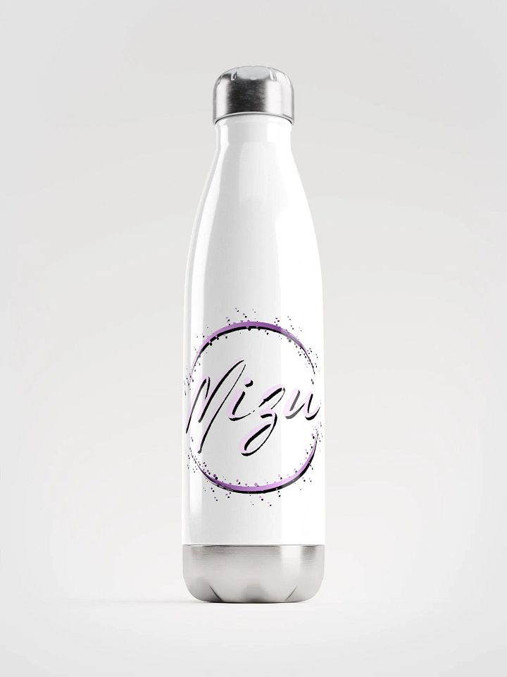 Stainless Steel Water Bottle, White w/ Color Logo product image (1)