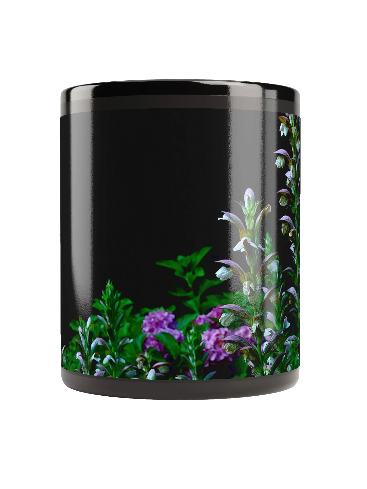 Keramiktasse schwarz - Blumenkontrast product image (5)