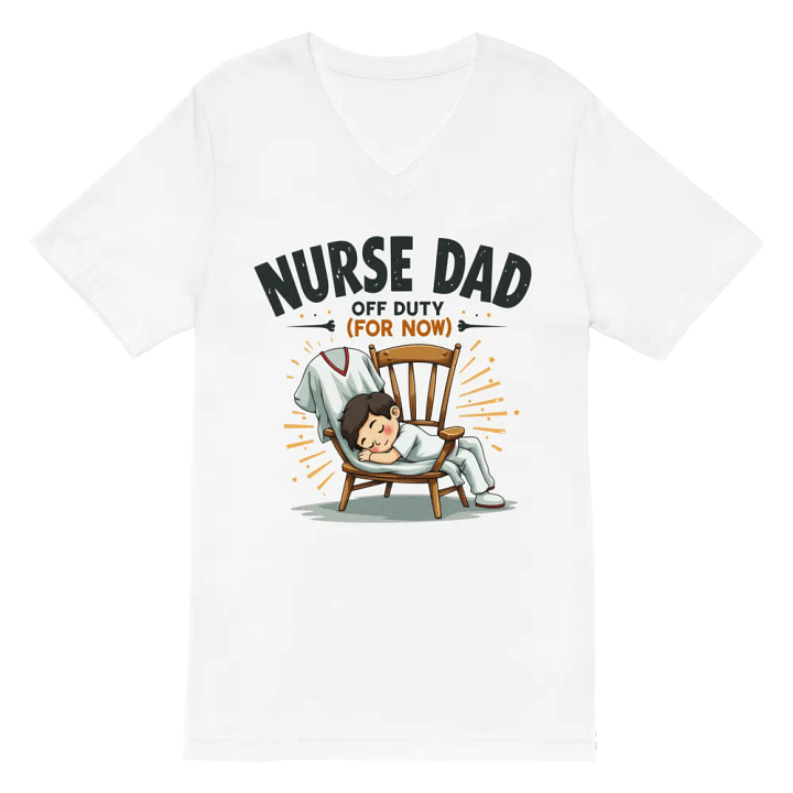 Nurse Dad Off Duty V-Neck Tee product image (2)