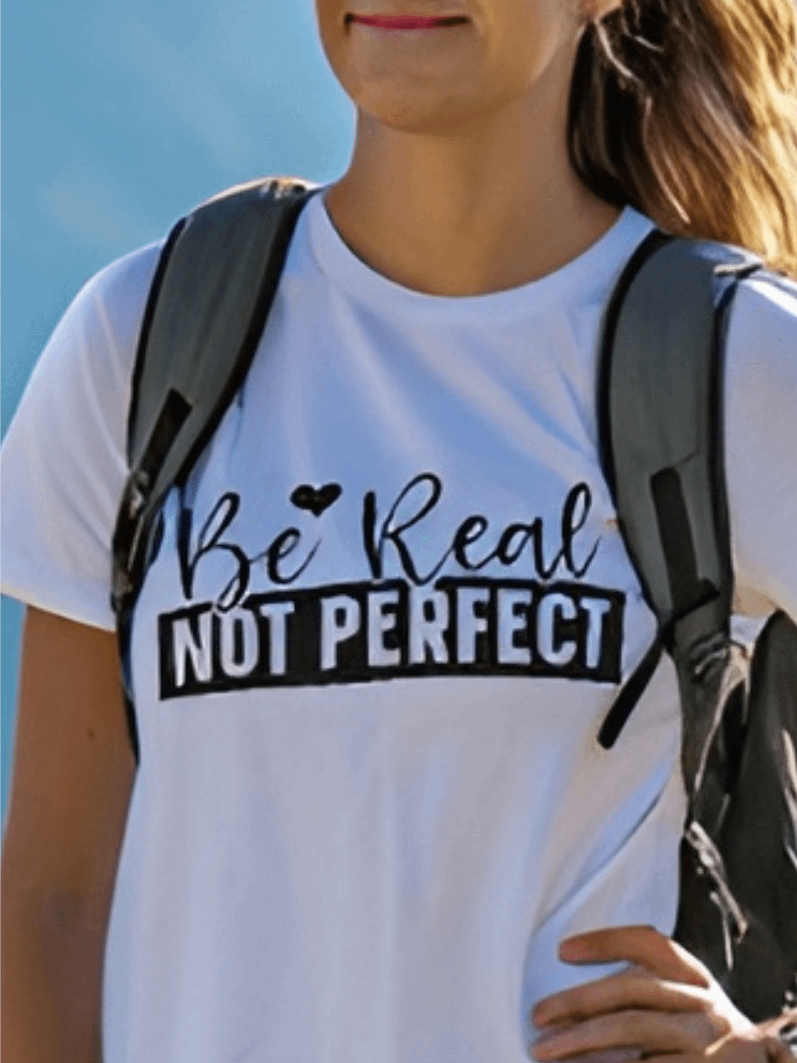 Be Real Not Perfect - Women's White T-Shirt product image (1)