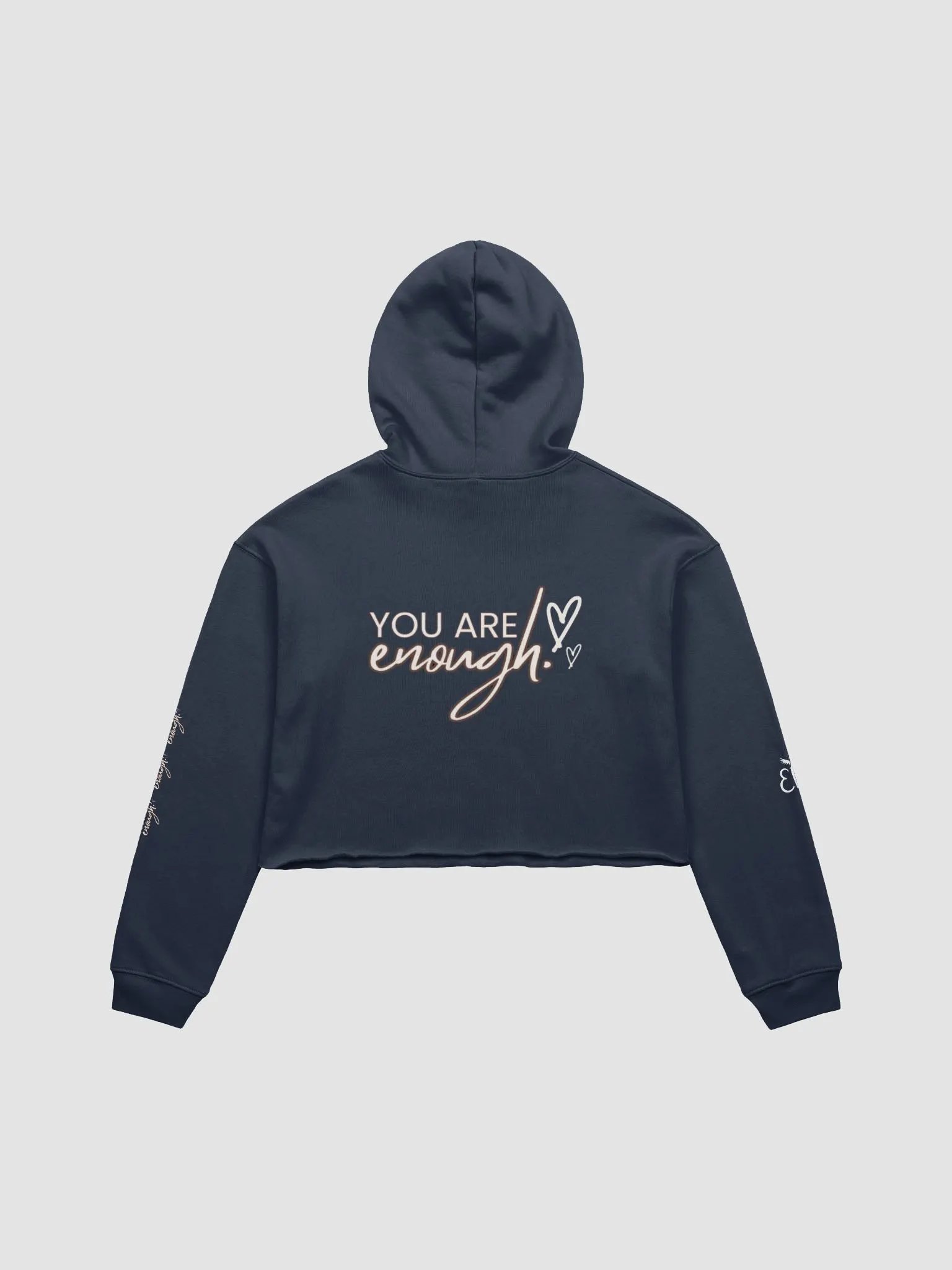 You Are Enough: Womens Fleece Crop Hoodie (Dark Colors) product image (18)