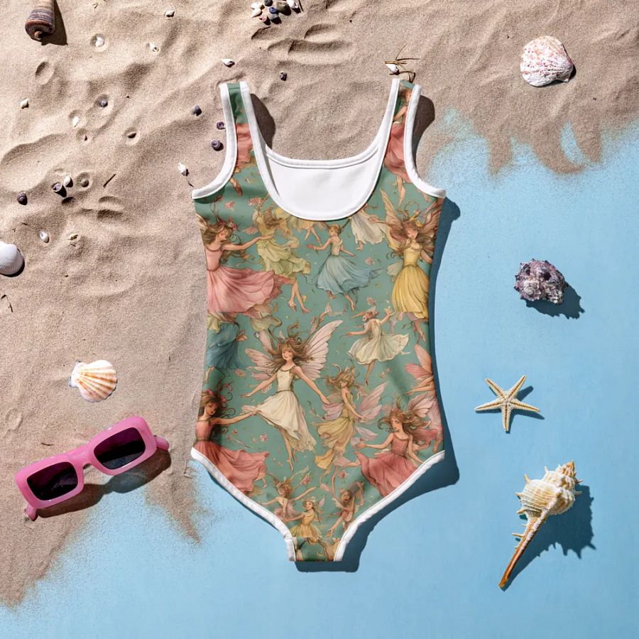Enchanting Fairies All-Over Print Kids Swimsuit product image (12)
