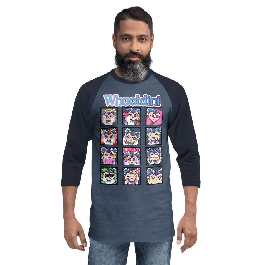 Whootdini Emote Baseball Tee product image (3)