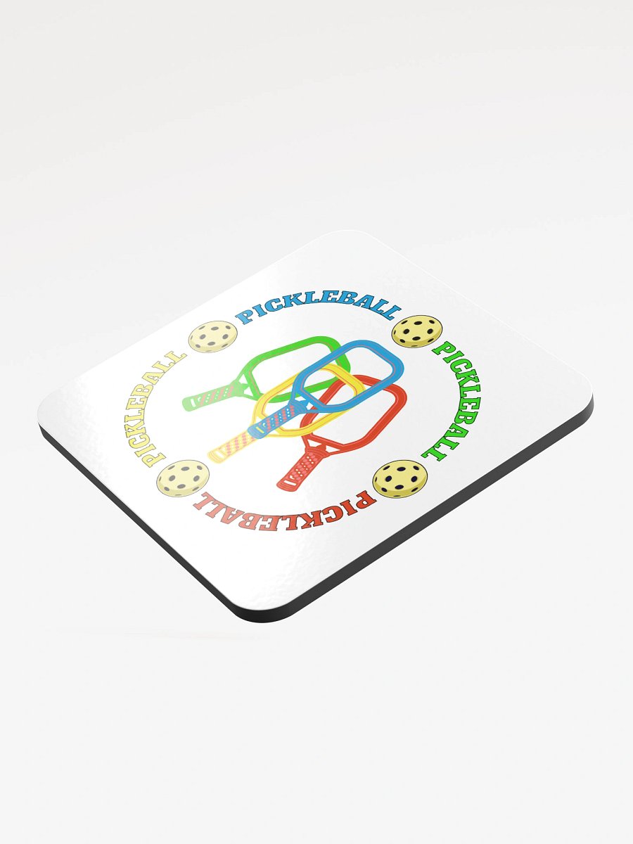 Pickleball Four Circle Colors Vibrant Paradise Coaster product image (3)