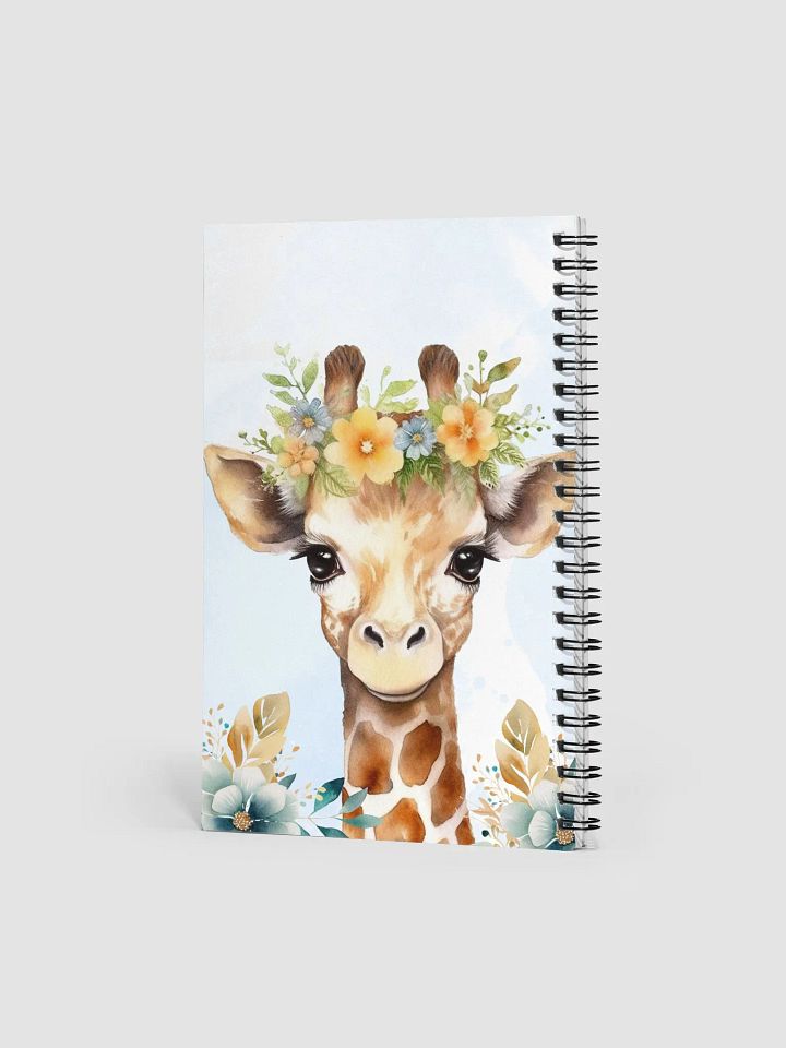 Whimsical Giraffe Floral Spiral Notebook product image (2)