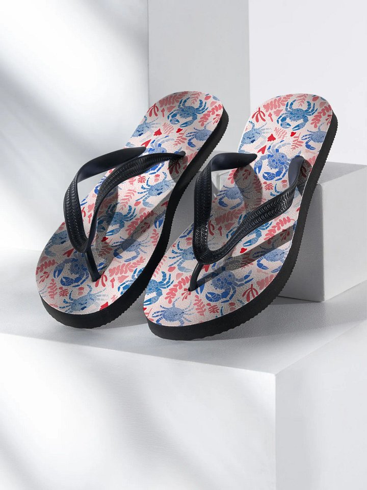 Mosaic Crab Beach Flip Flops product image (1)